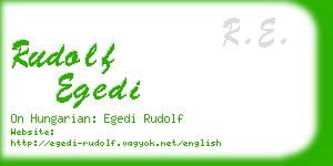rudolf egedi business card
